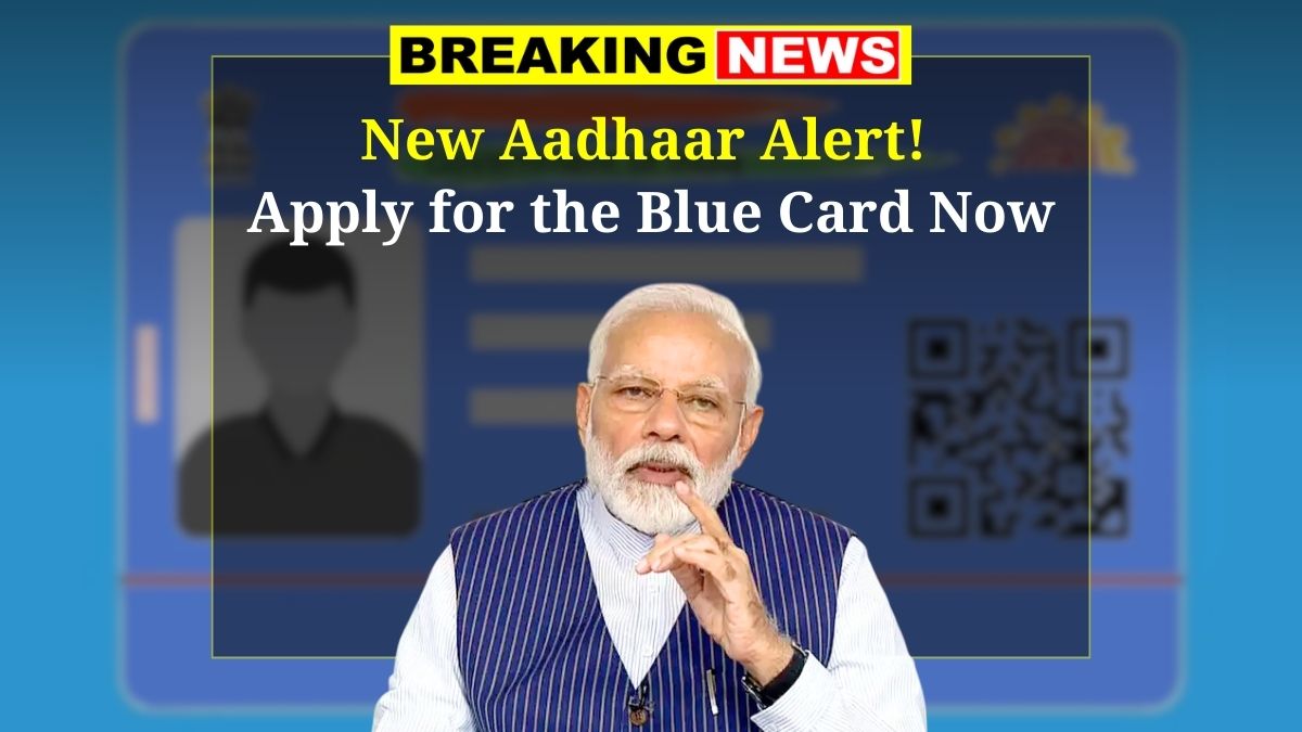 Blue aadhaar card